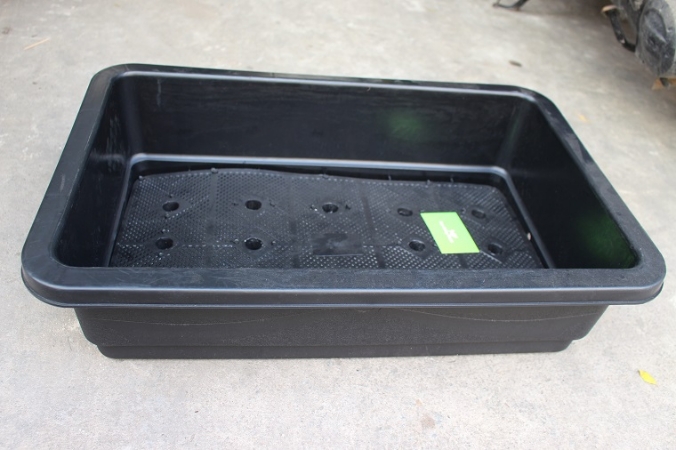 Chậu nhựa trồng rau đen 65x42x16H