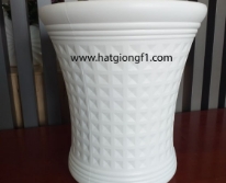 Chậu nhựa Caro 28x30H - Trắng