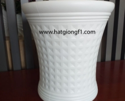 Chậu nhựa Caro 28x30H - Trắng
