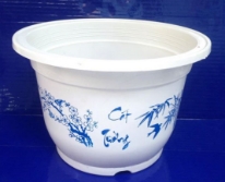 Chậu nhựa kiểng in bông 28x19H