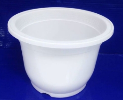 Chậu nhựa tròn trắng 28x19H