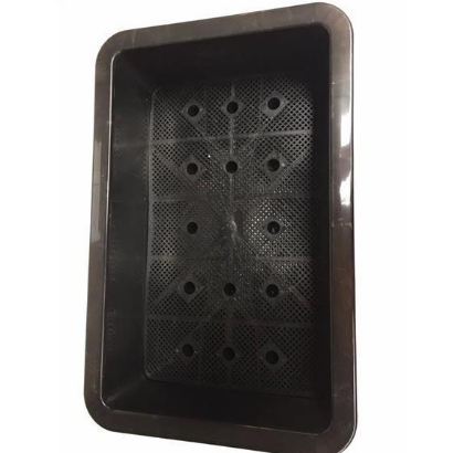 Chậu nhựa trồng rau đen 65x42x16H