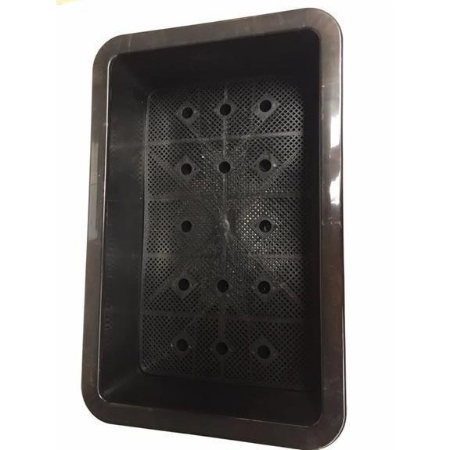 Chậu nhựa trồng rau đen 65x42x16H
