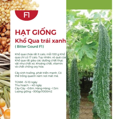 Hạt giống Khổ qua trái xanh F1