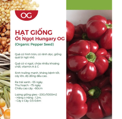 Hạt giống Ớt ngọt Hungary OG