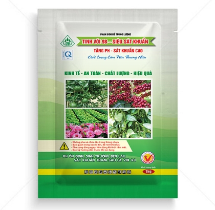 Tinh vôi 98 - Vôi Nông Nghiệp - Gói 1Kg