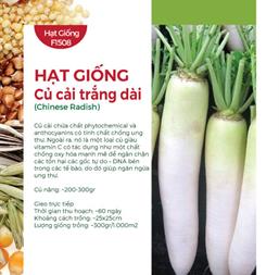 Hạt giống Củ cải trắng dài 50gr