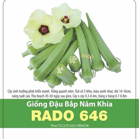 Hạt giống Đậu bắp Năm khía Rado 646 - Gói 100gr