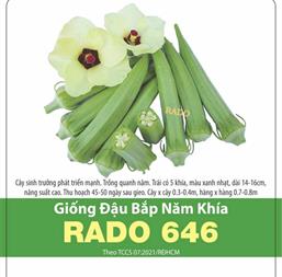 Hạt giống Đậu bắp Năm khía Rado 646 - 20gr
