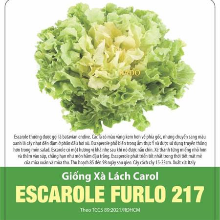 Hạt giống Xà lách Carol ESCAROLE FURLO 217 - Gói 5gr