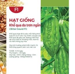 Hạt giống Khổ qua lai F1 Rado 09 - Da trơn trái ngắn