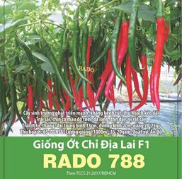 Hạt giống Ớt chỉ địa lai F1 Rado 788 - Gói 5gr