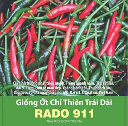 Hạt giống Ớt chỉ thiên trái dài Rado 911 - Gói 5gr