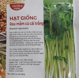 Hạt giống Rau mầm củ cải trắng hạt nhỏ 100gr