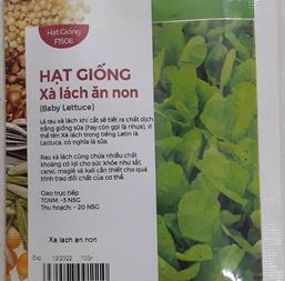 Hạt giống Xà lách baby ăn non 10gr