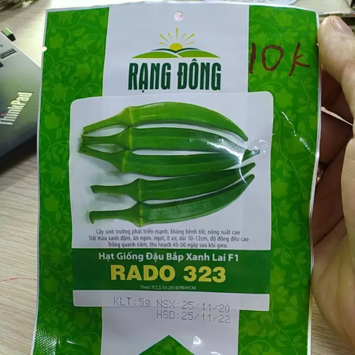 Hạt giống Đậu bắp xanh lai F1 Rado 323 - Gói 5gr