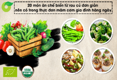 20 món ăn từ rau củ tốt cho sức khoẻ, nên có trong thực đơn hàng ngày